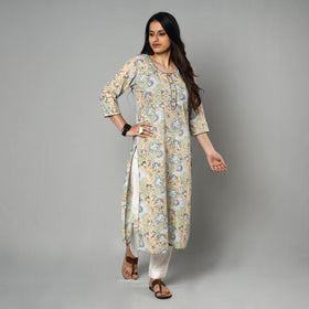 Sanganeri Block Printing Cotton Long Kurta Online 