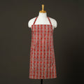 Peach - sanganeri cotton apron with pocket 09 - handcrafted