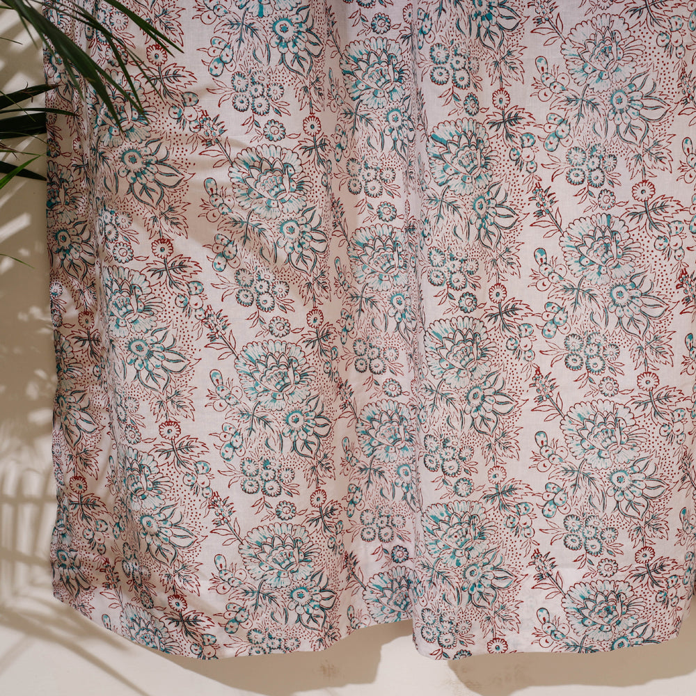  Sanganeri Block Print Pure Cotton Door Curtain 
