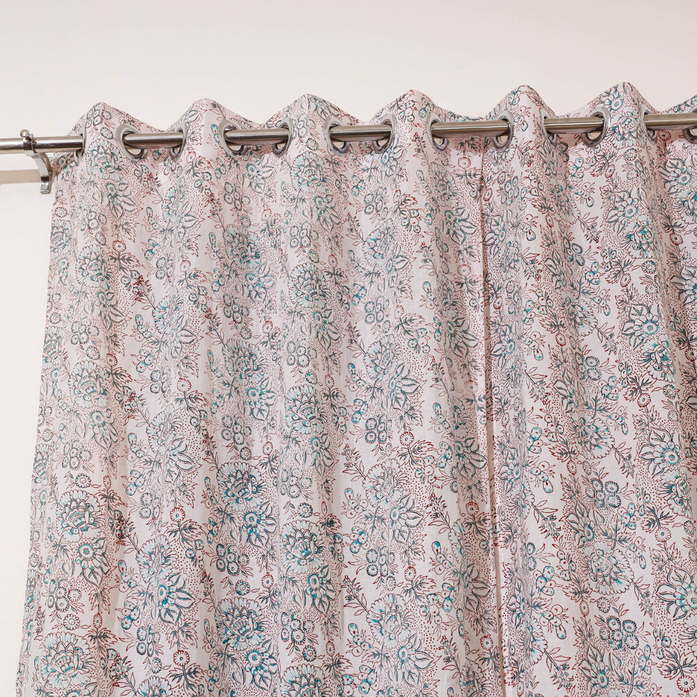  Sanganeri Block Print Pure Cotton Door Curtain 