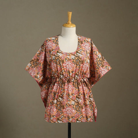 Sanganeri Block Print Cotton Kaftan (Short)