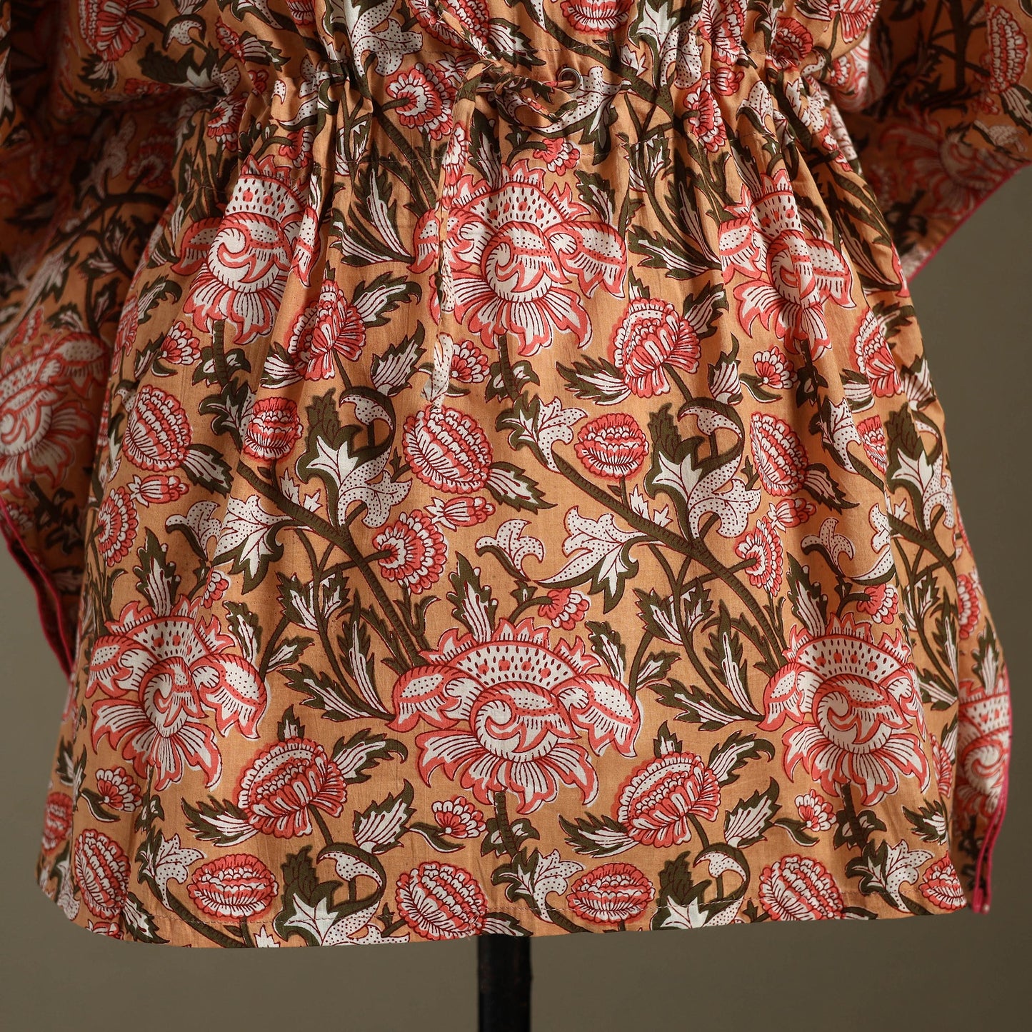 Sanganeri Block Print Cotton Kaftan (Short)