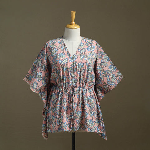 Sanganeri Block Print Cotton Kaftan (Short)