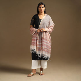 Buy Sanganeri Block Print Cotton Kota Doria Dupatta
