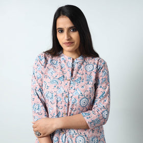 Buy Sanganeri Block Printed Cotton Long Kurta Online l iTokri.com