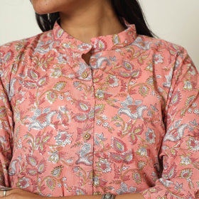 Buy Sanganeri Block Printed Cotton Long A-Line Kurta Online l iTokri.com