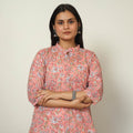 Buy Sanganeri Block Printed Cotton Long A-Line Kurta Online l iTokri.com