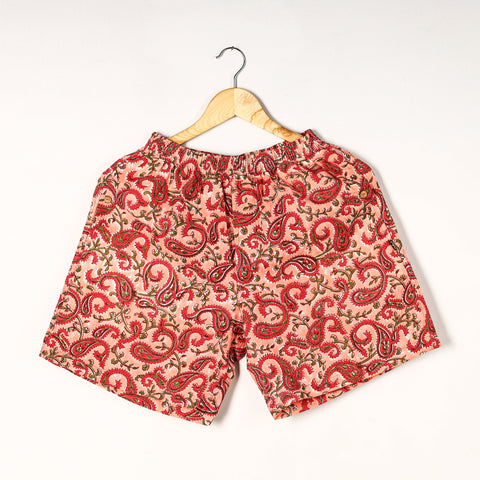  Sanganeri Block Printed Cotton Unisex Boxer/Shorts 