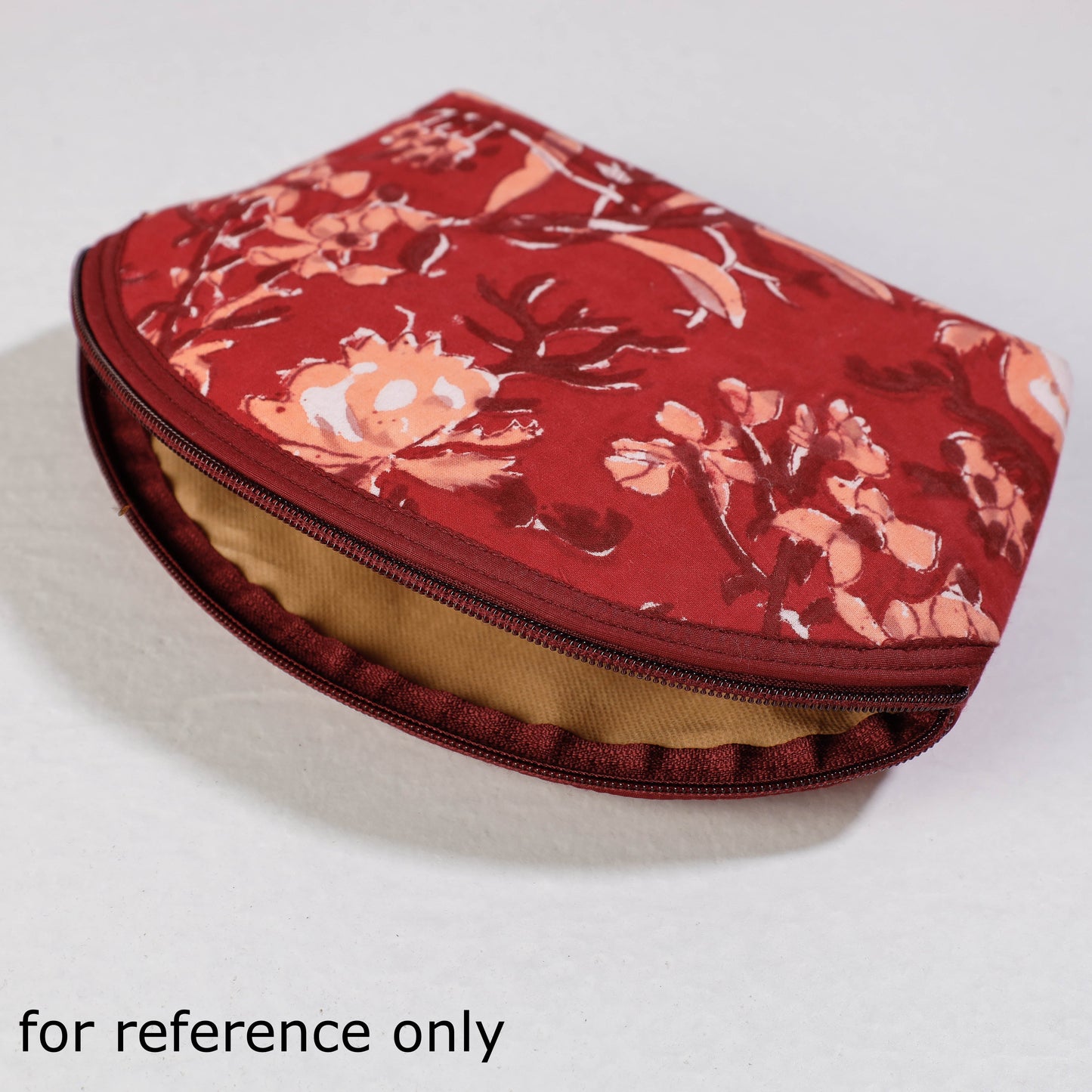  Peach Sanganeri Block Printing Cotton Toiletry Bags 