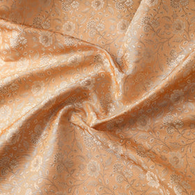 Peach Semi Silk Brocade Banarasi Fabric