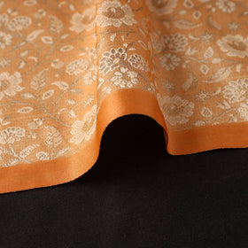 Peach Semi Silk Brocade Banarasi Fabric