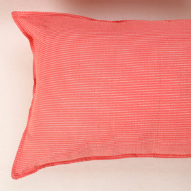 Peach - set of 2 kantha stitch cotton pillow covers 25