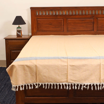 Peach - single handloom cotton bed sheet (90 x 60 in) 66