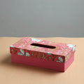 Peach Sukriti Handmade Block Printed Fabric Tissue Box 