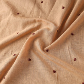 Beige Thread Buti Cotton Plain Fabric