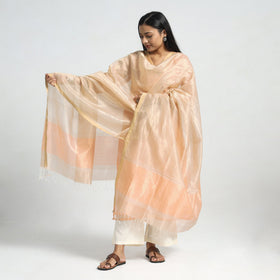 Buy Traditional Maheshwari Handloom Silk Cotton Tissue Zari Work Kurta with Dupatta Set Online at iTokri.com