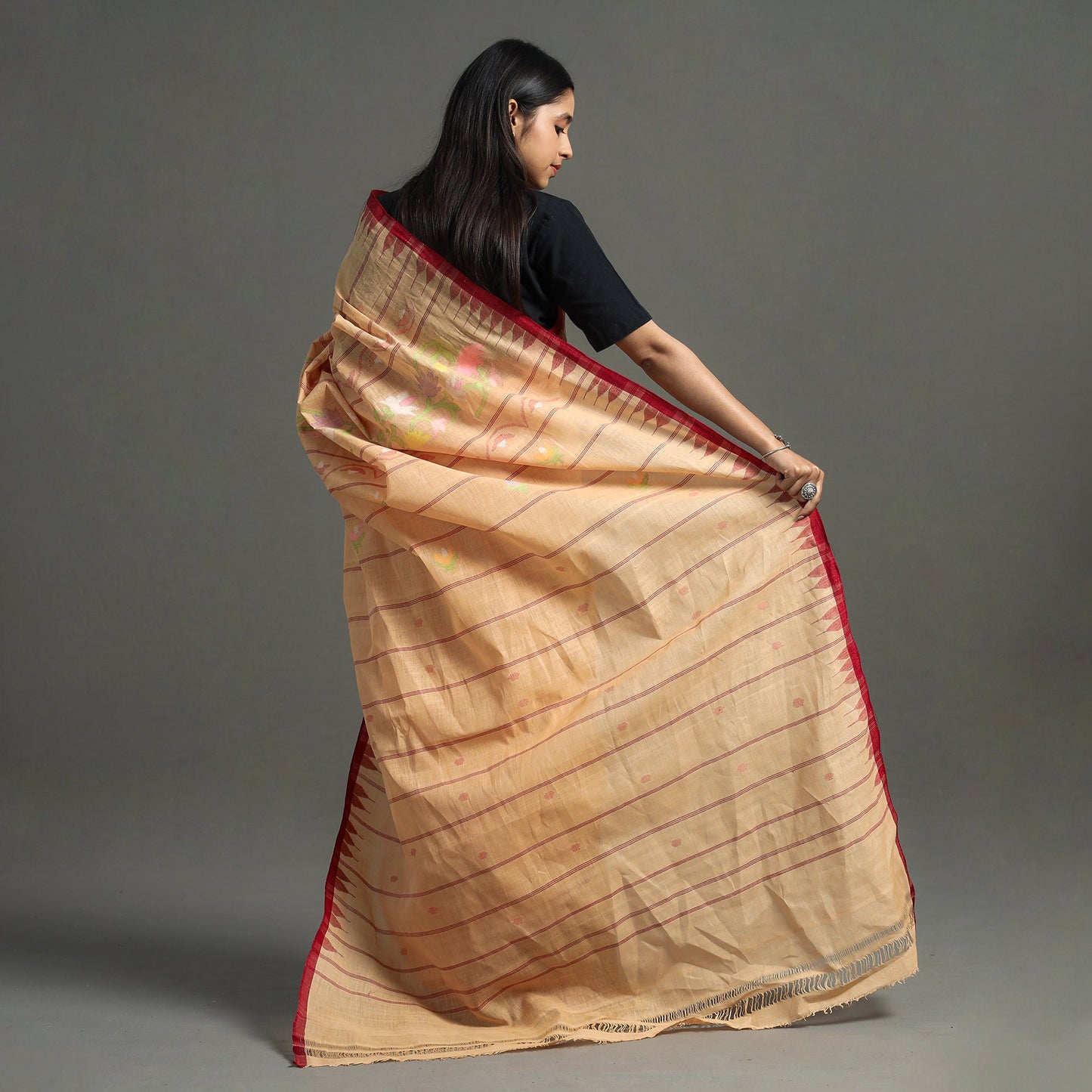  Traditional Moirangphee Manipuri Pure Handloom Cotton Saree 