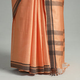 Buy Traditional Vidarbha Tussar Silk Cotton Handloom Saree with Woven Border 43 Online l iTokri.com