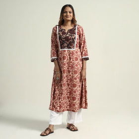 Buy Vanaspati Hand Block Printed Cotton Kurta Online at iTokri.com