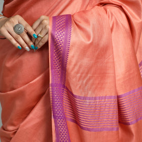 Vidarbha Bamboo Tussar Cotton Dobby Border Handloom Saree 07 Online 