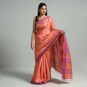  Vidarbha Bamboo Tussar Cotton Dobby Border Handloom Saree 07 Online 