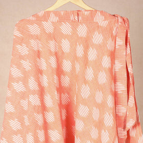 Peach Wrap Around Cotton Pochampally Ikat Skirt