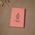 Yoga hand embroidered fabric cover handmade paper journal