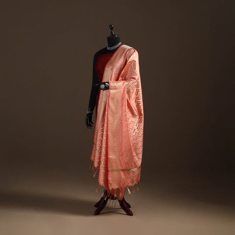 Zari work banarasi silk dupatta 28 - handcrafted