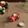  Banaras Handpainted Wooden Candle Holder 