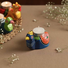  Banaras Handpainted Wooden Candle Holder 