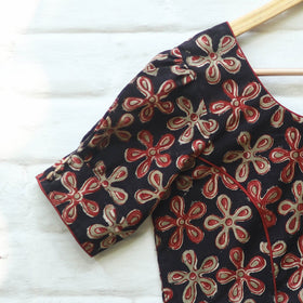 Buy Pedana Block Print Cotton Stitched Kalamkari Blouse