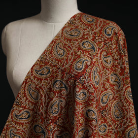 Pedana block print natural dyed cotton kalamkari fabric 02