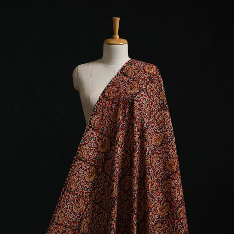 Pedana block print natural dyed cotton kalamkari fabric 09