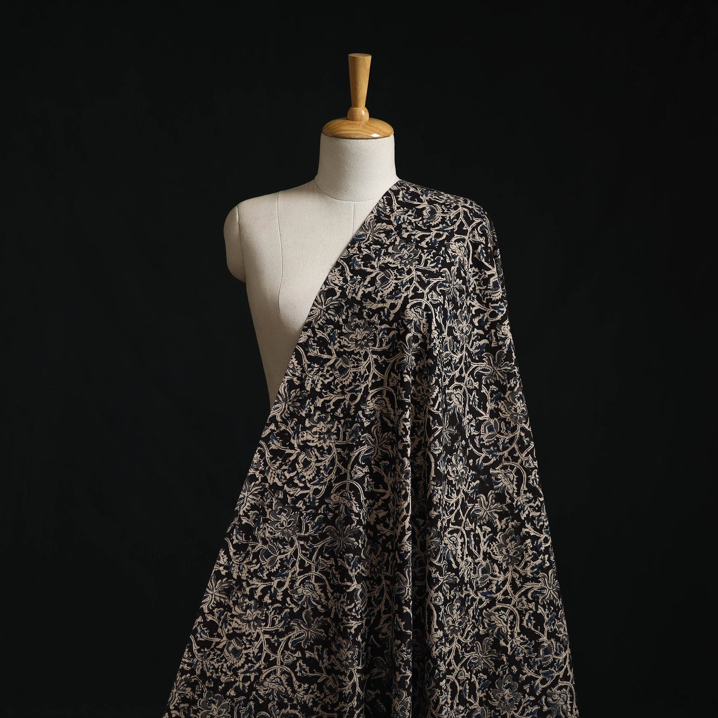 Pedana block print natural dyed cotton kalamkari fabric 18