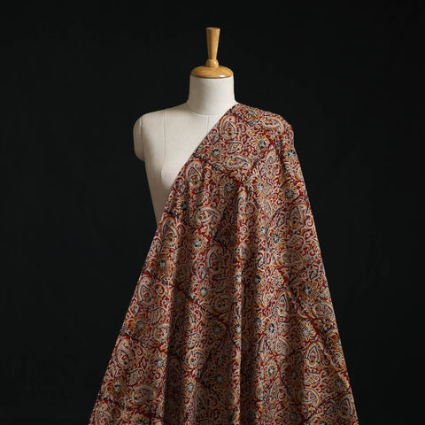 Pedana block print natural dyed cotton kalamkari fabric 20