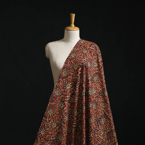 Pedana block print natural dyed cotton kalamkari fabric 22