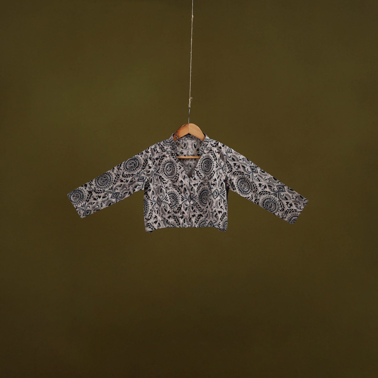 Pedana cotton natural dyed kalamkari readymade blouse 01