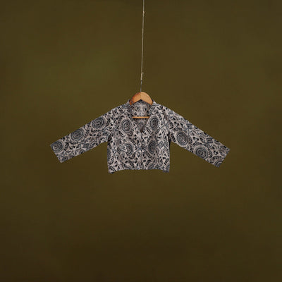 Pedana cotton natural dyed kalamkari readymade blouse 01