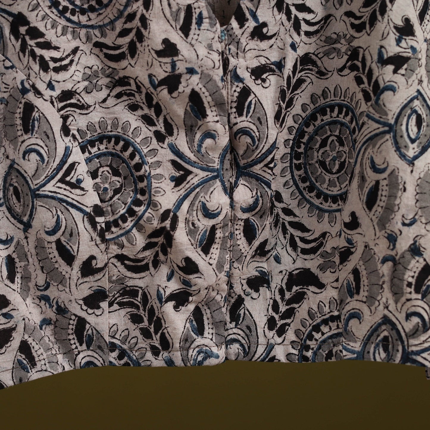 Pedana cotton natural dyed kalamkari readymade blouse 01