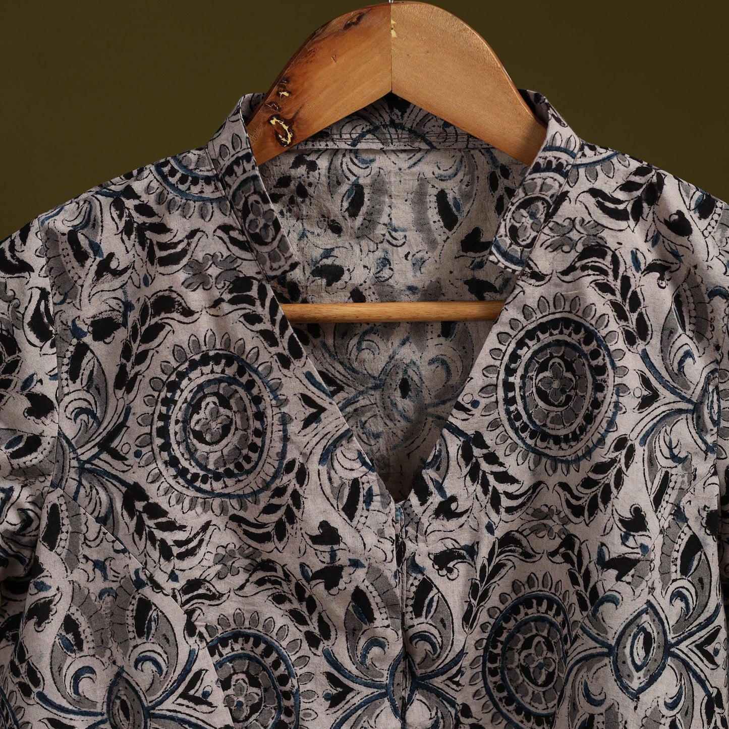 Pedana cotton natural dyed kalamkari readymade blouse 01