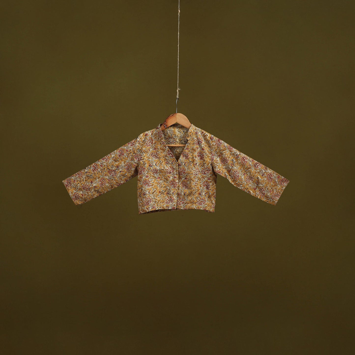 Pedana cotton natural dyed kalamkari readymade blouse 04