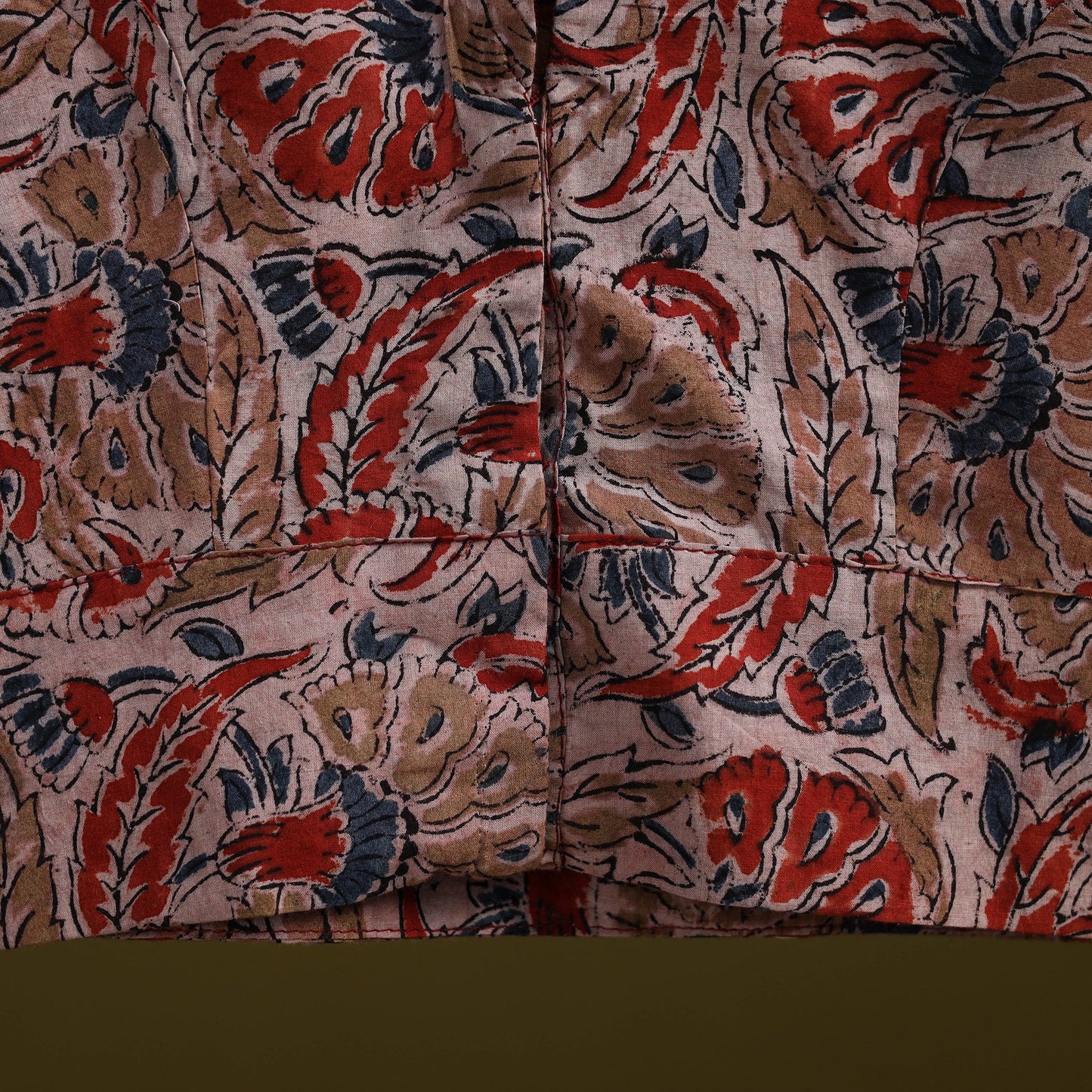 Pedana cotton natural dyed kalamkari readymade blouse 06