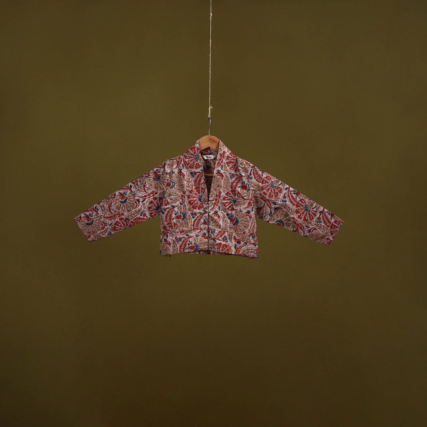 Pedana cotton natural dyed kalamkari readymade blouse 06