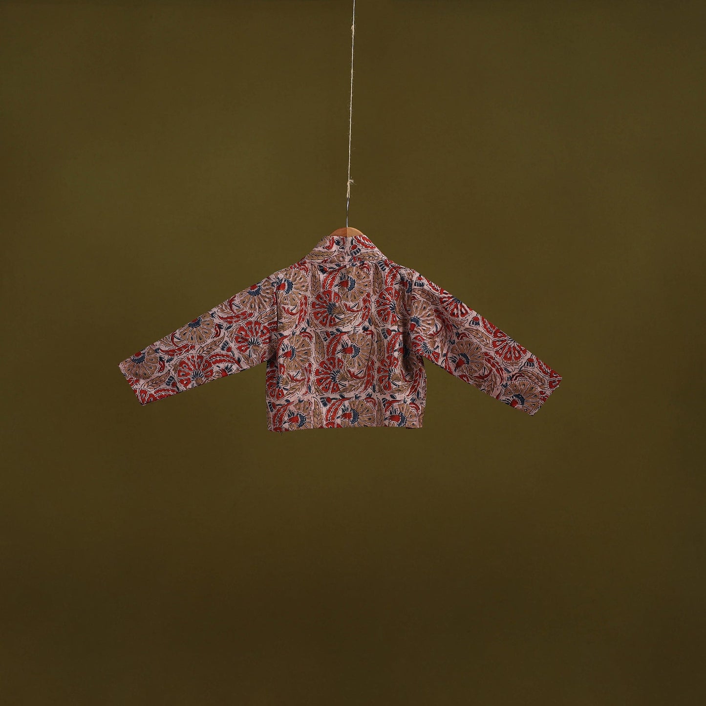 Pedana cotton natural dyed kalamkari readymade blouse 06