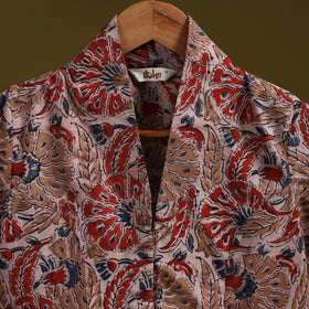 Pedana cotton natural dyed kalamkari readymade blouse 06