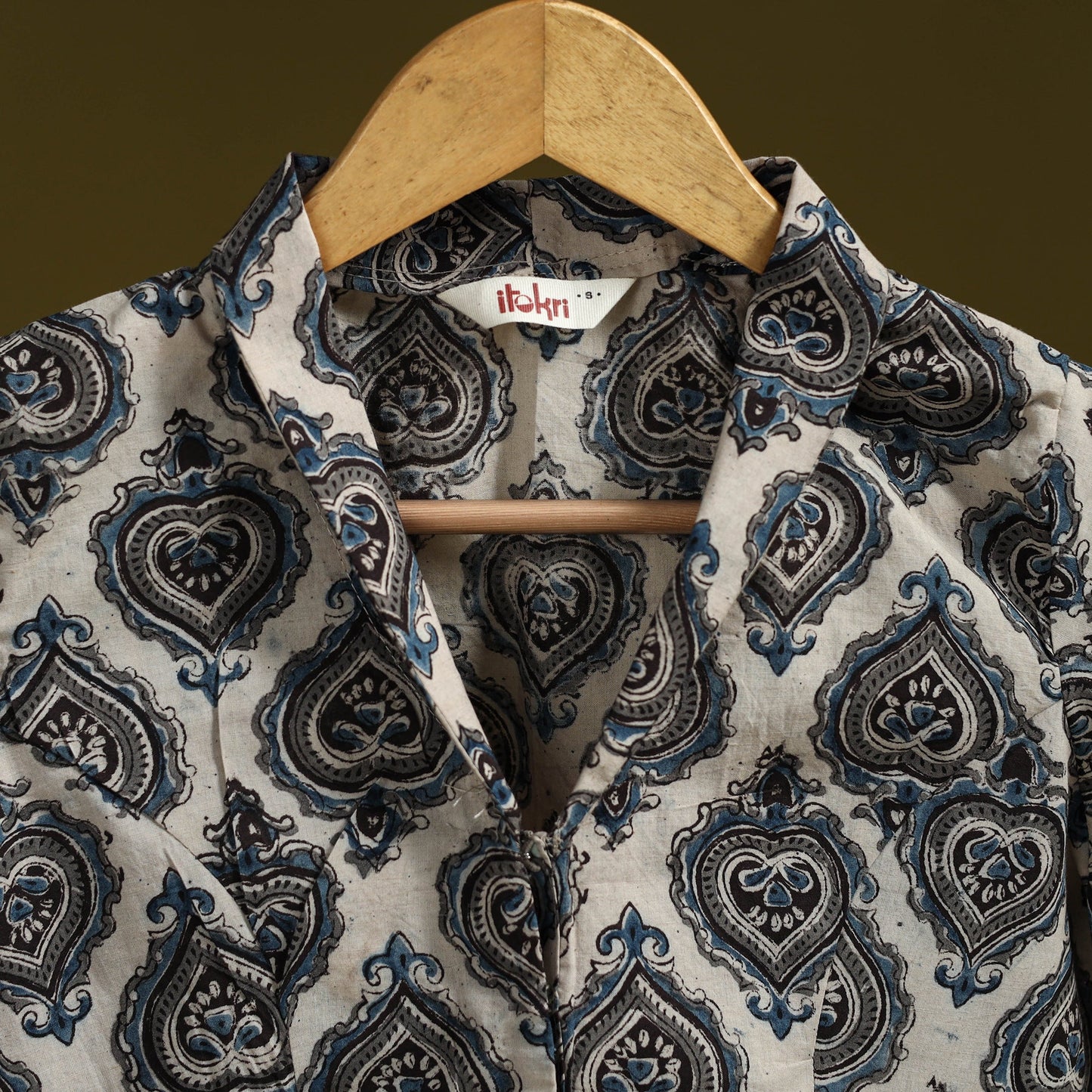 Pedana cotton natural dyed kalamkari readymade blouse 07