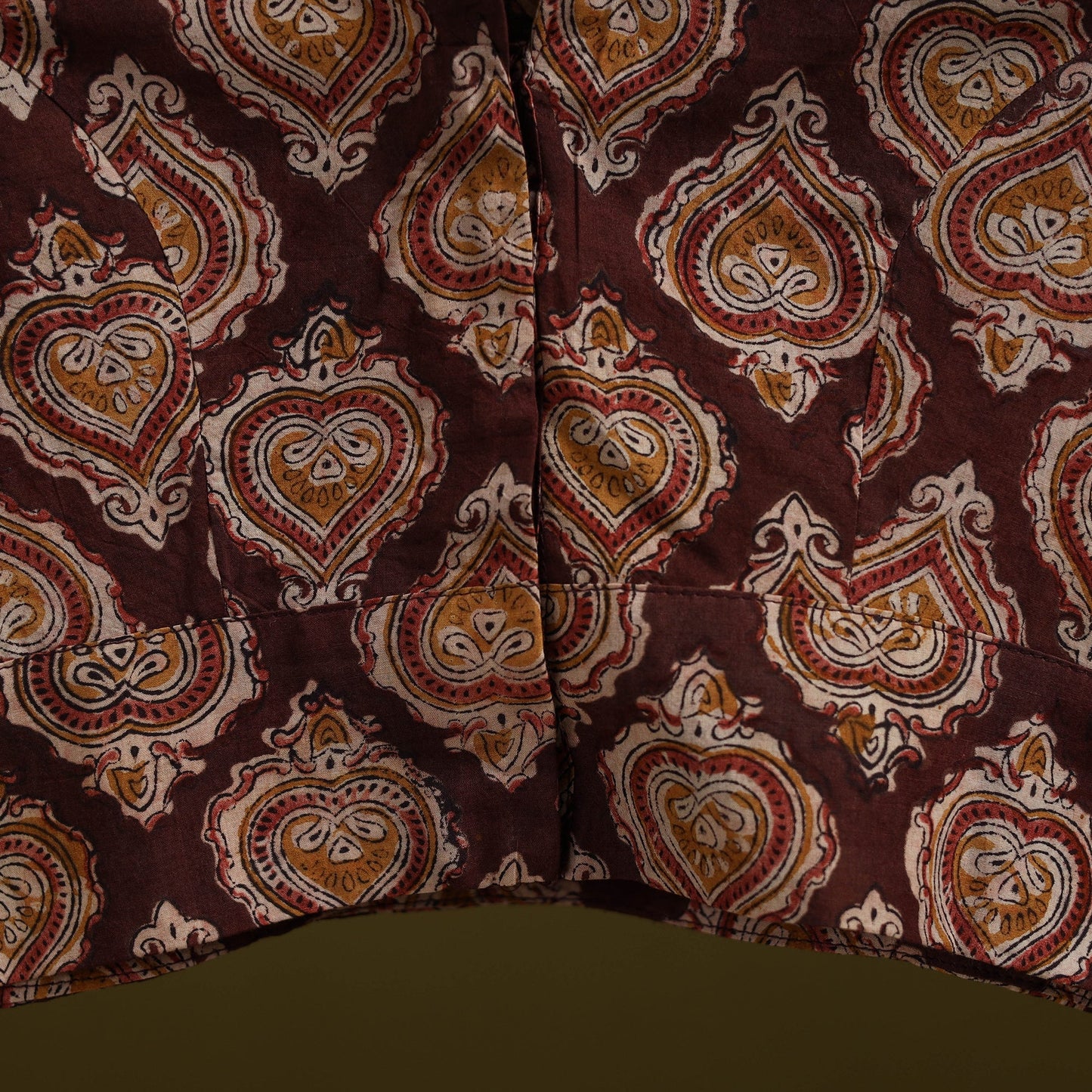 Pedana cotton natural dyed kalamkari readymade blouse 08