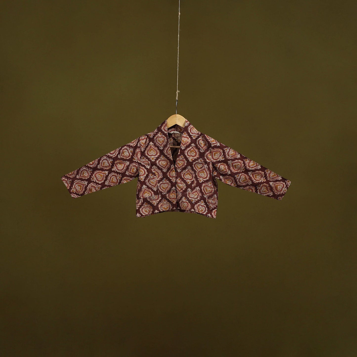 Pedana cotton natural dyed kalamkari readymade blouse 08