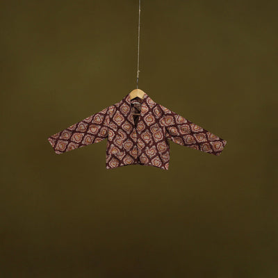 Pedana cotton natural dyed kalamkari readymade blouse 08