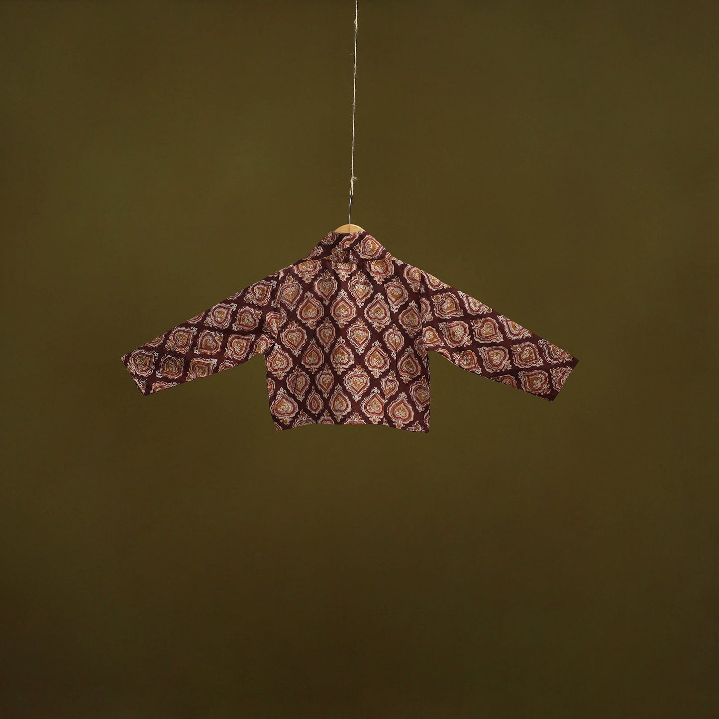 Pedana cotton natural dyed kalamkari readymade blouse 08